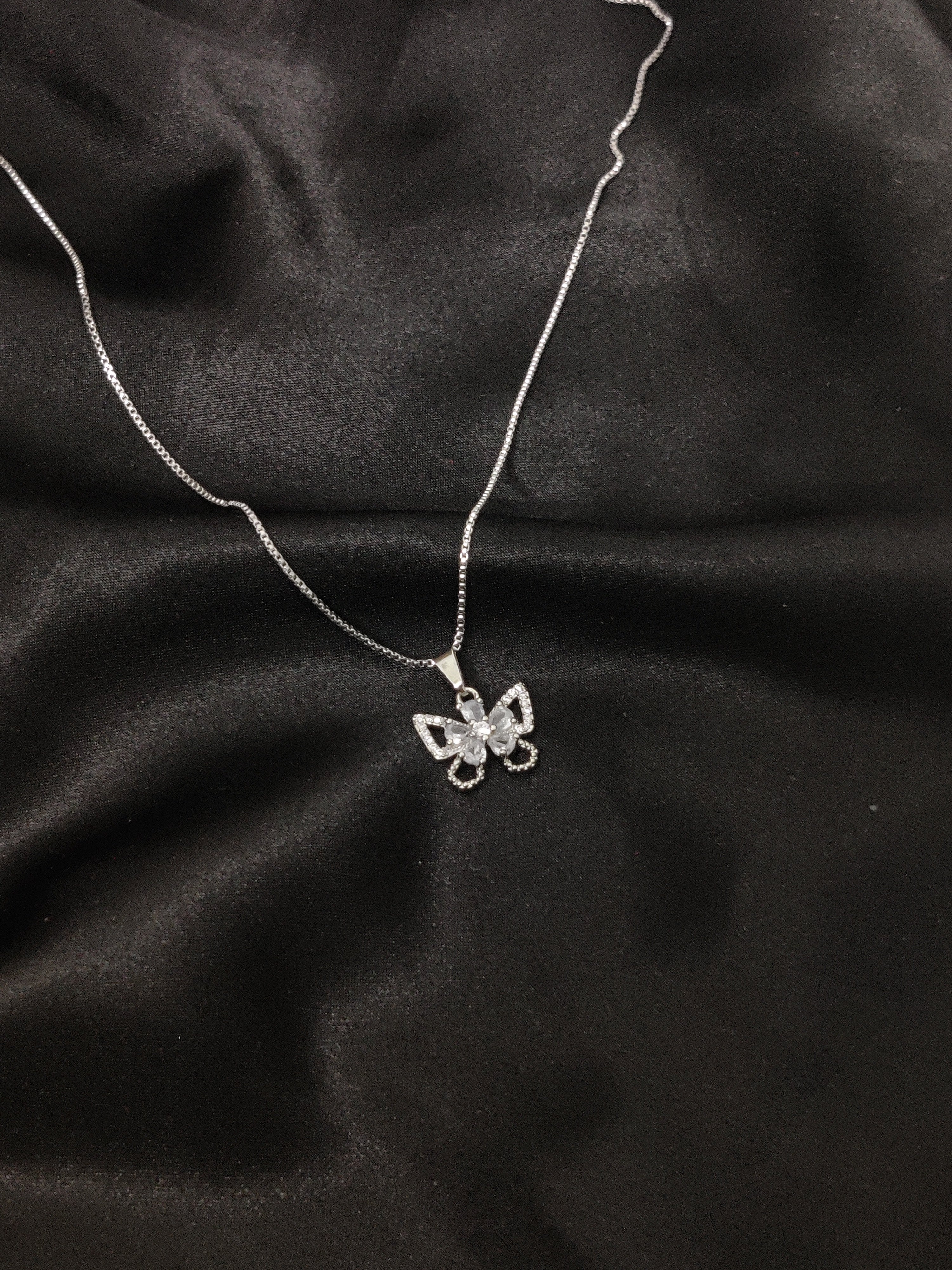 Silver Butterfly Necklace
