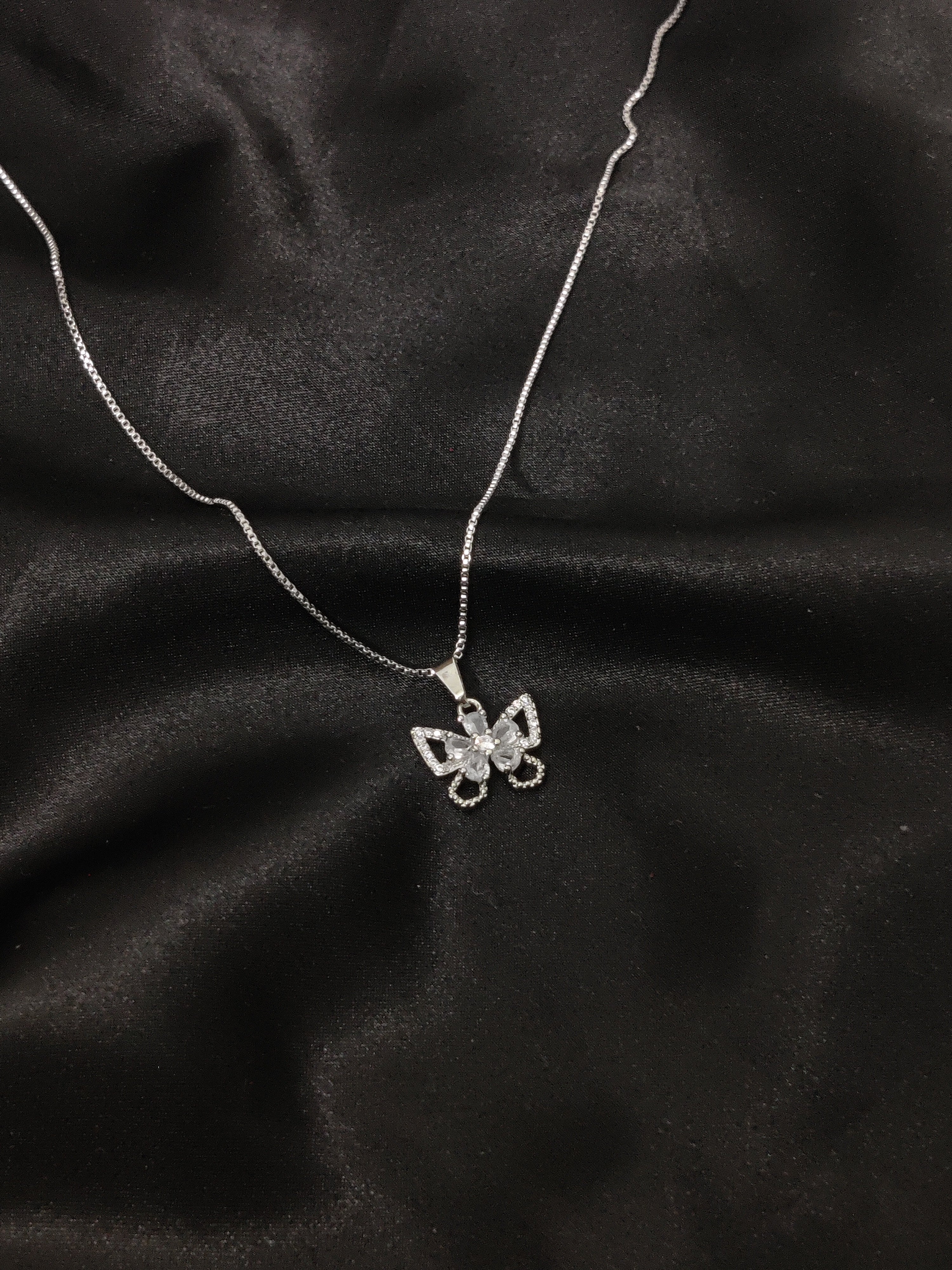 Silver Butterfly Necklace