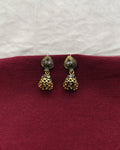 Small cultural gold-plated jhumka earrings – traditional ethnic jewelry for women