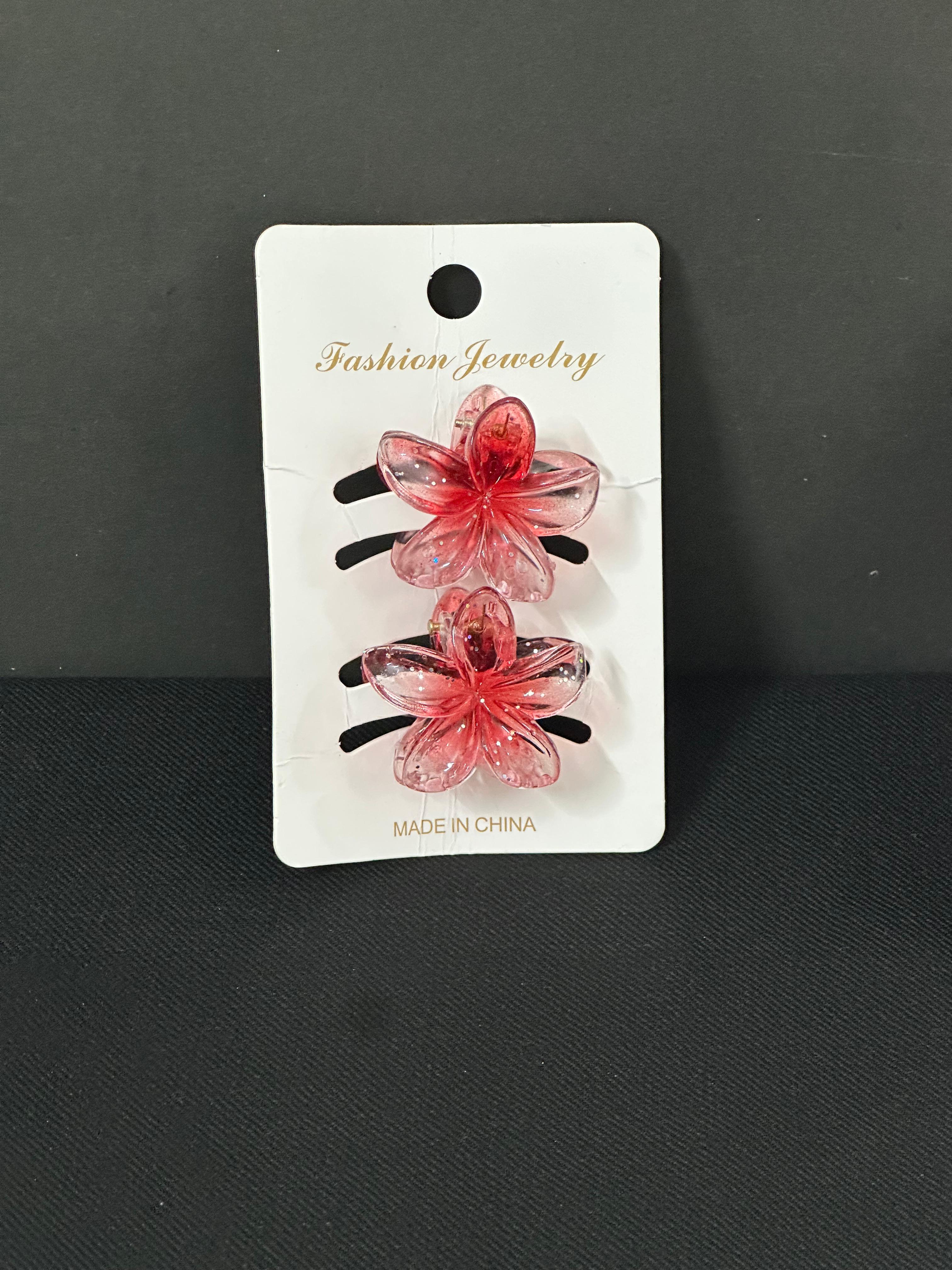 Pair of Small Flower Clips