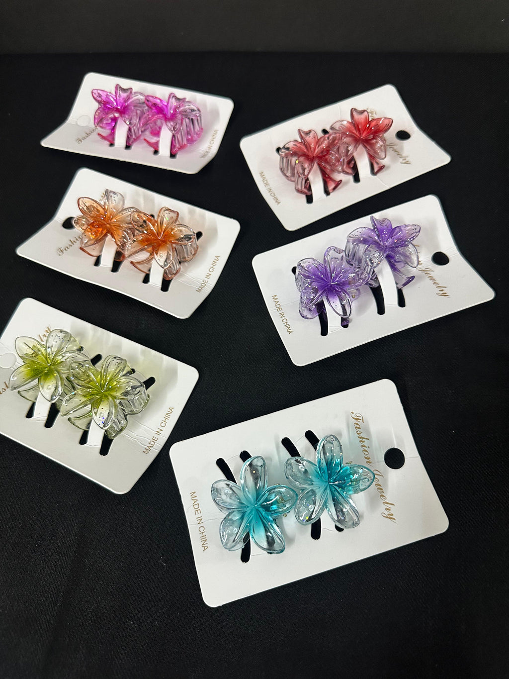 Pair of Small Flower Clips